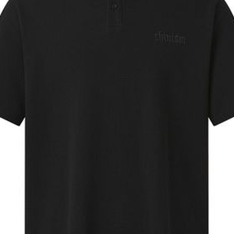 纯色小刺绣黑色Polo衫 夏季短袖 细节图2